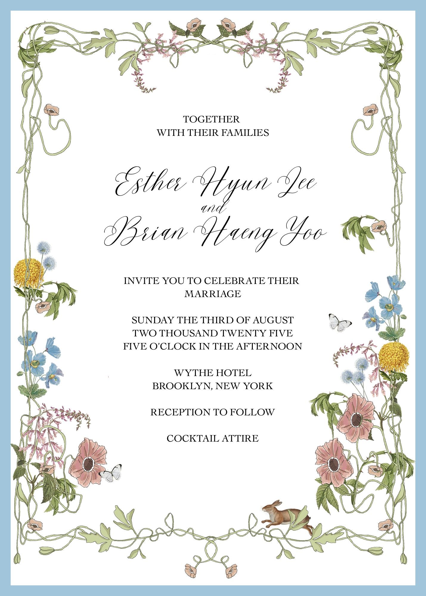 WILD FLOWER GARDEN INVITATION DIGITAL TEMPLATE