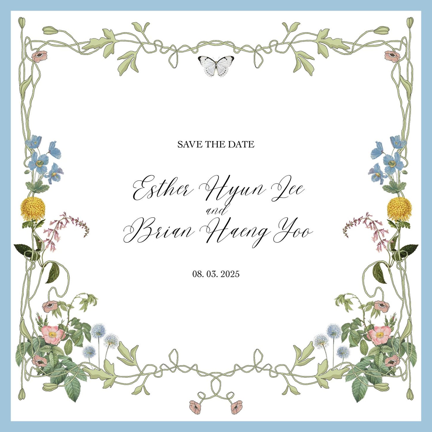 WILD FLOWER GARDEN INVITATION DIGITAL TEMPLATE