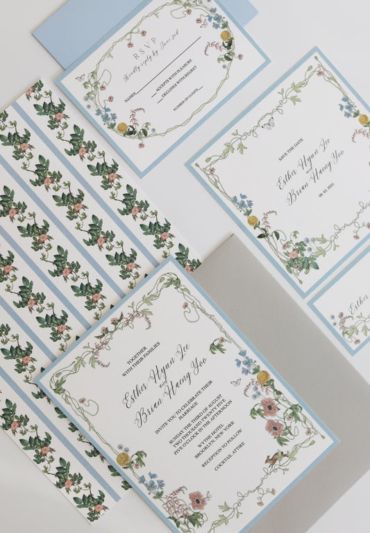 WILD FLOWER GARDEN INVITATION DIGITAL TEMPLATE