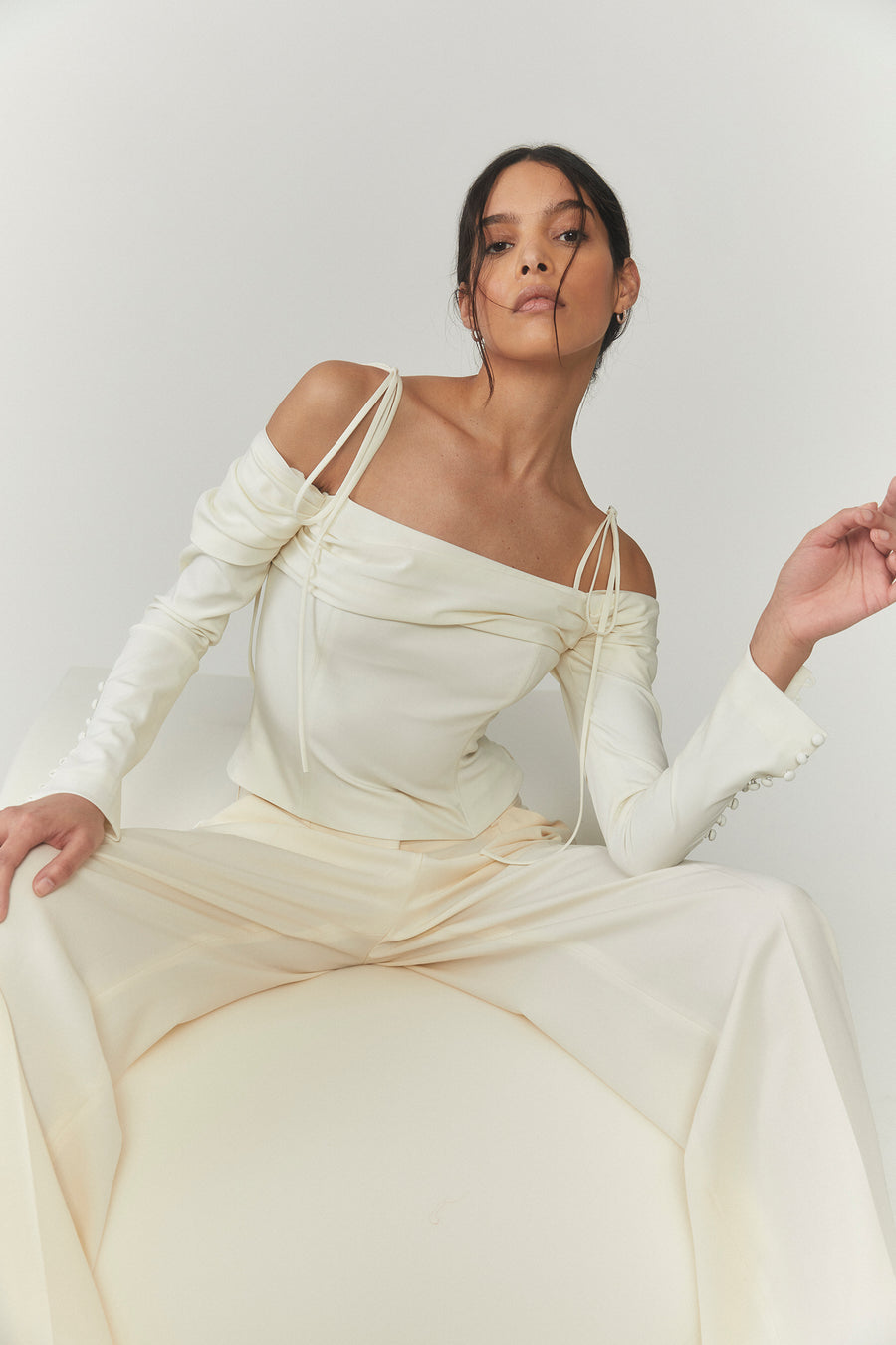 City Girl Top in Ivory