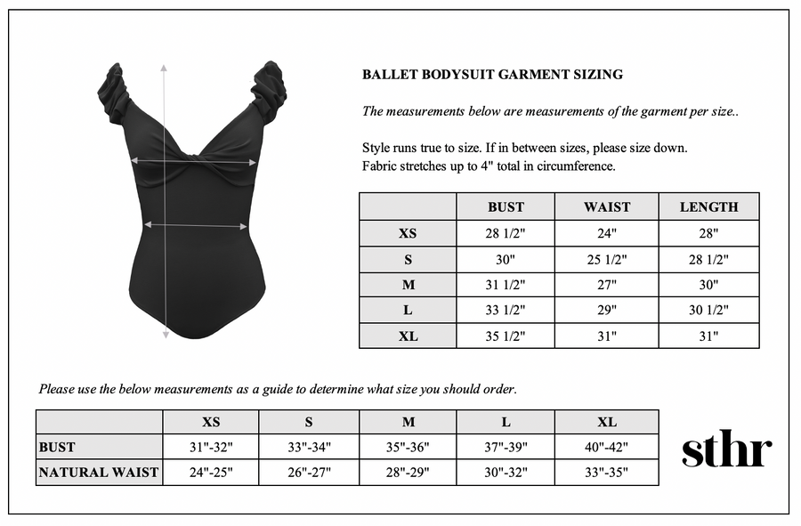 Ballet Bodysuit in Black